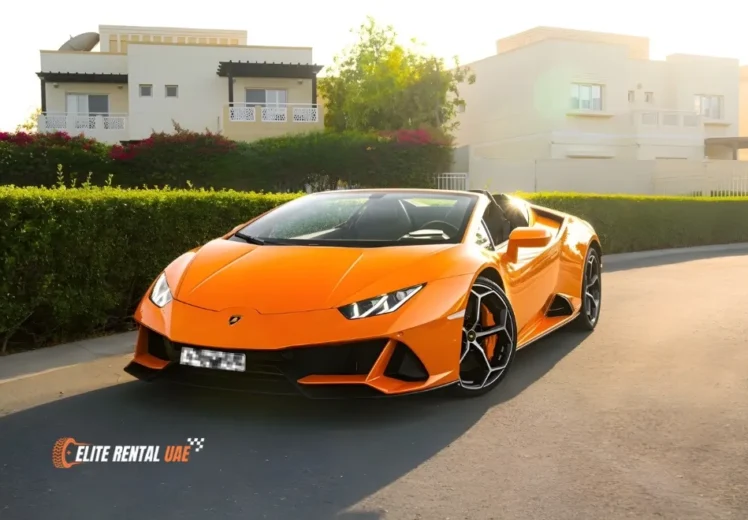 Lamborghini EVO Orange in Dubai available for rental all over the UAE