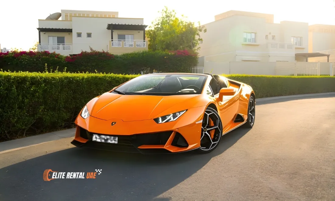 Lamborghini EVO Orange in Dubai available for rental all over the UAE