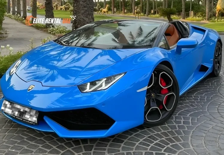 Lamborghini Huracan Blue in Dubai available for rental all over the UAE