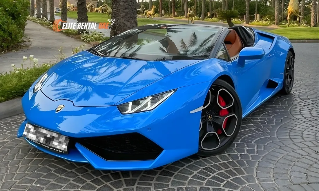 Lamborghini Huracan Blue in Dubai available for rental all over the UAE