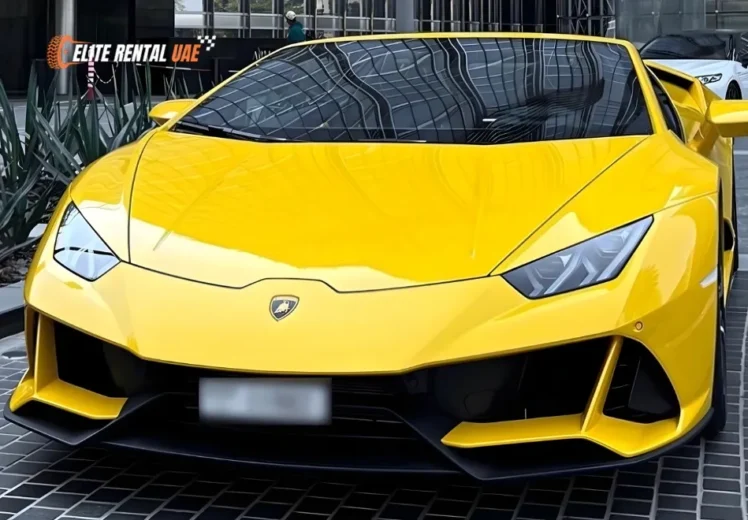 Lamborghini Huracan Yellow Convertible in Dubai available for rental all over the UAE