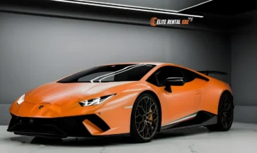 Lamborghini Huracan Coupe Orange in Dubai available for rental all over the UAE