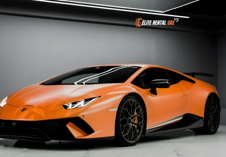Lamborghini Huracan Coupe Orange in Dubai available for rental all over the UAE