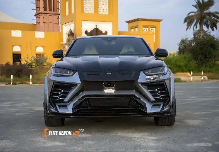 Lamborghini Urus Mansory exterior design available for hire in Dubai and all over the UAE