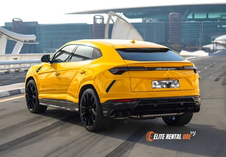 Lamborghini Urus Yellow exterior design available for rental across Dubai and the UAE