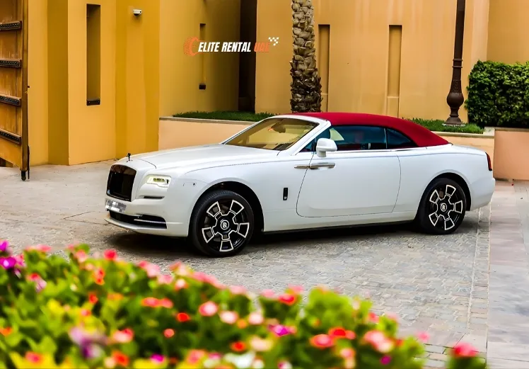 Rolls Royce Dawn exterior showcasing classic design for luxury car rental