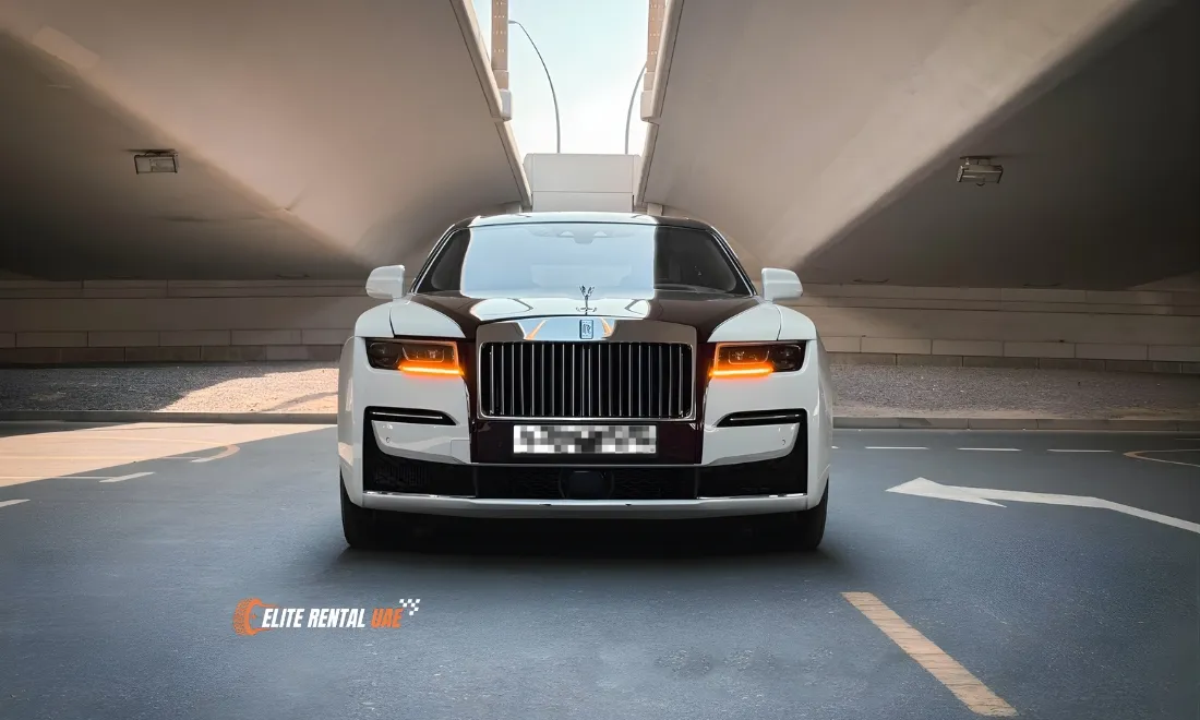 Rolls Royce Ghost front view available for luxury car rental