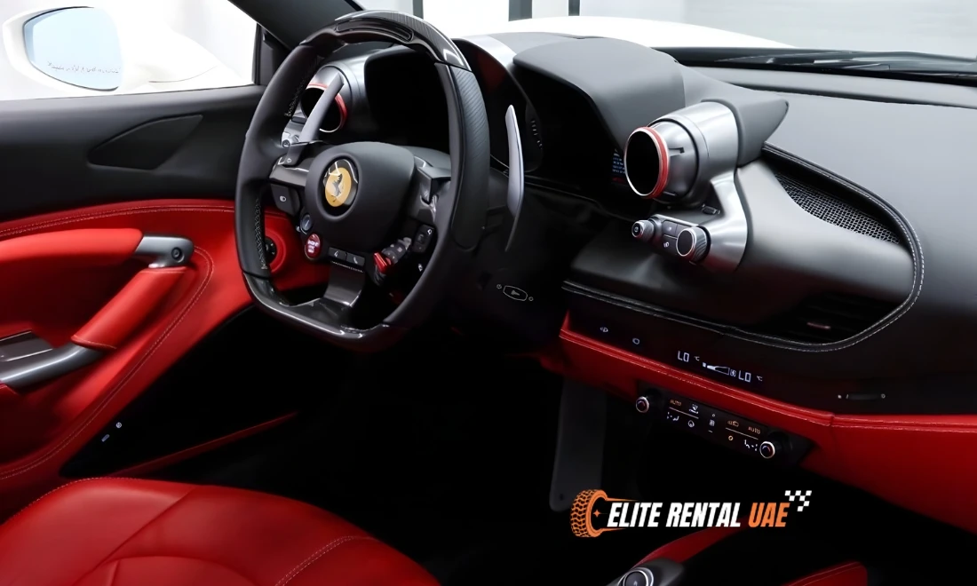 Ferrari 488 GTB interior with high performance cockpit and luxury details