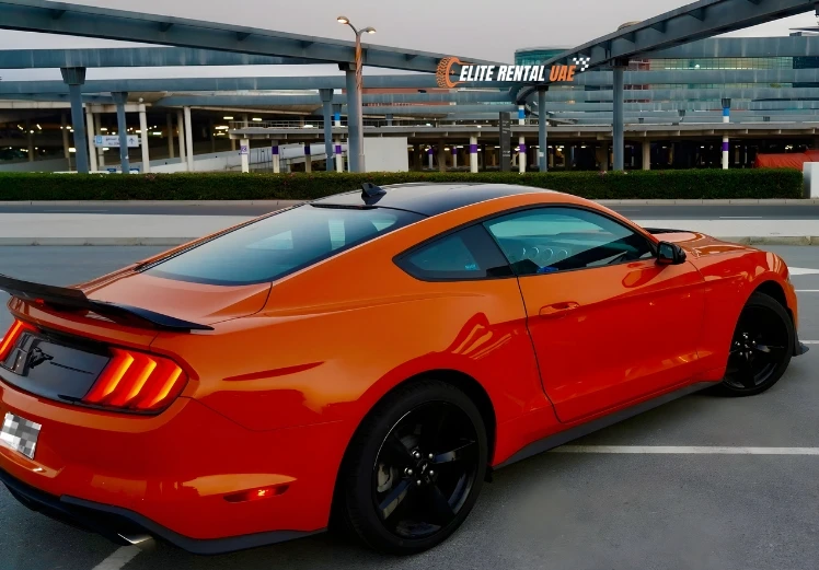 Side profile of Ford Mustang Coupe showcasing iconic sports car design
