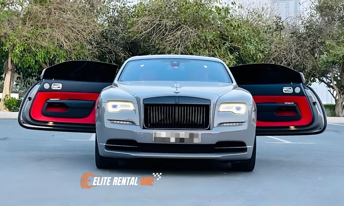 Rear view of Rolls Royce Wraith highlighting elegant luxury styling for rental